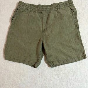 Men’s Tommy Bahama comfort linen shorts. 2 pair XL. Sage & Light Slate Blue.